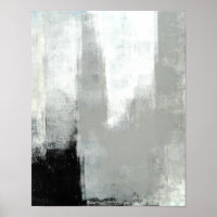 'Delayed' Grey Abstract Art