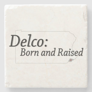 Delco Born and Raised Stone Coaster