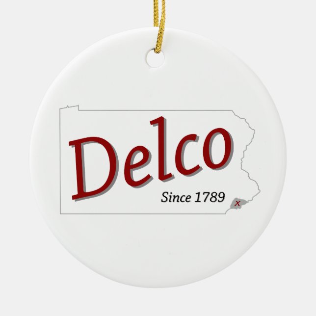 DELCO (R) since 1789 Ceramic Tree Decoration (Front)