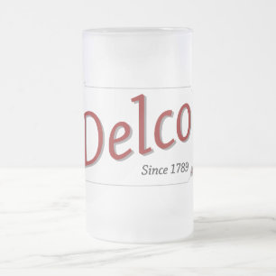 DELCO (R) since 1789 Frosted Glass Beer Mug