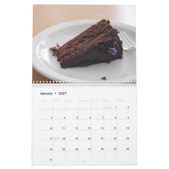 Delectable Desserts Calendar (Jan 2027)