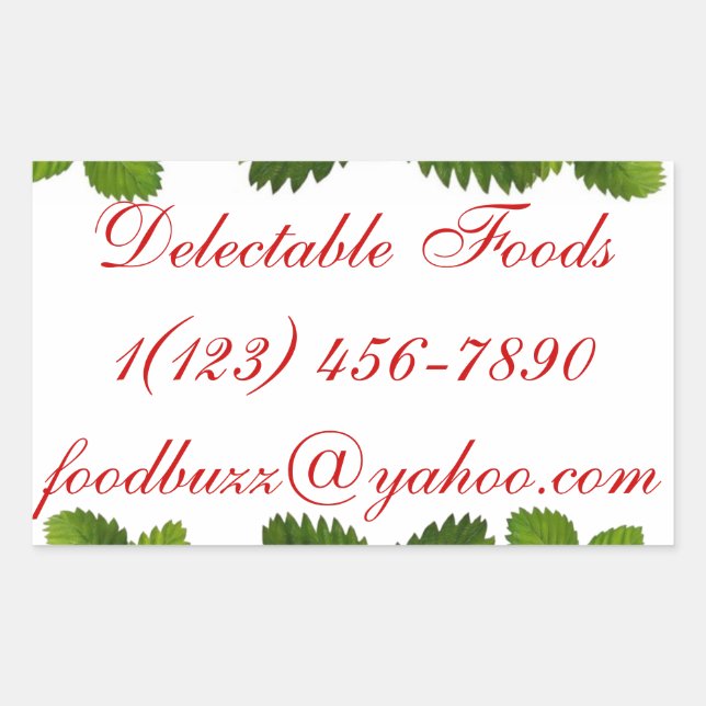 Delectable Foods Rectangular Sticker (Front)