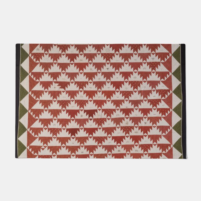 Delectable mountains quilt Door Mat (Front)