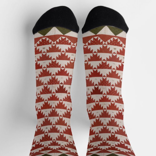 Delectable mountains quilt socks (Top)
