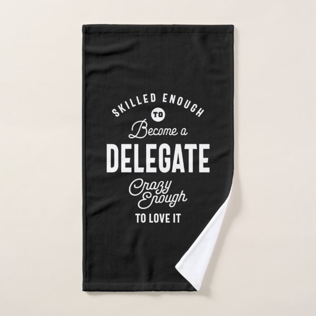 Delegate Job Title Tee Gift Mens Womens Hand Towel (Hand Towel)