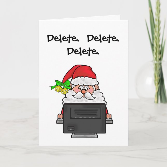 Delete Pounds For Christmas Greeting Card (Front)