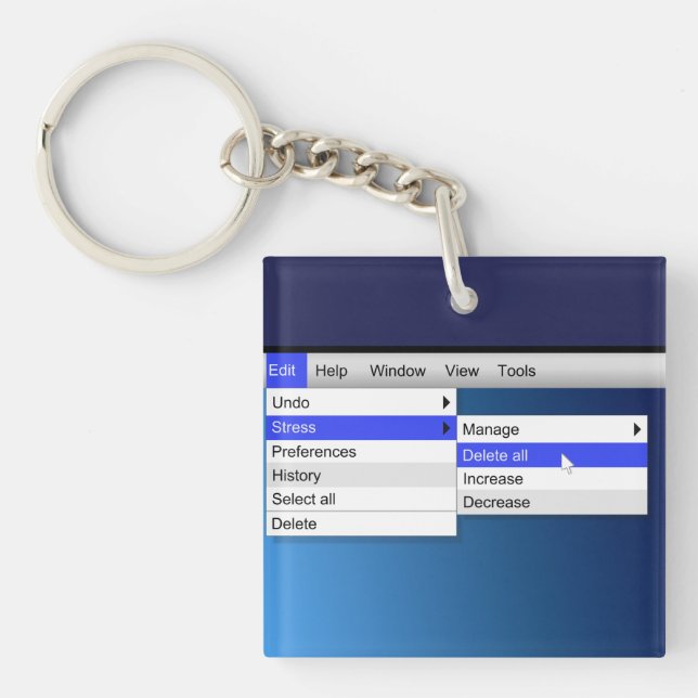 Delete stress. key ring (Front)
