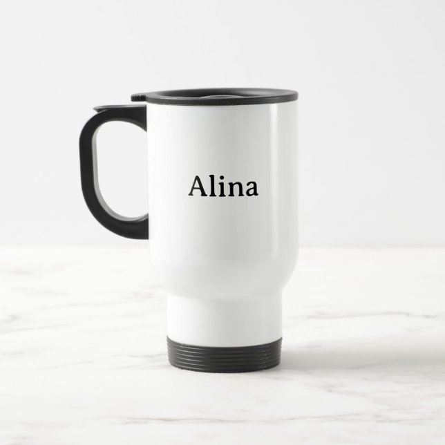 delete text add own design 15 oz travel mug (Left)