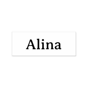 delete text add own design 1" x 2.5" rubber stamp