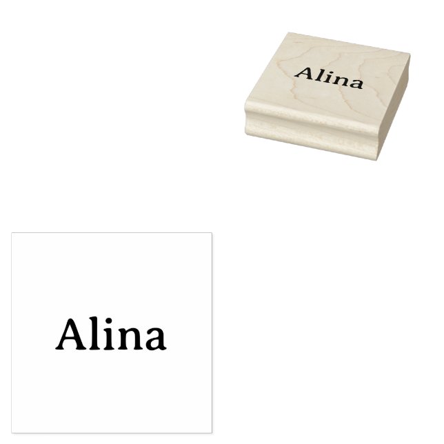 delete text add own design 2.5" x 2.5" rubber stamp (Stamped)