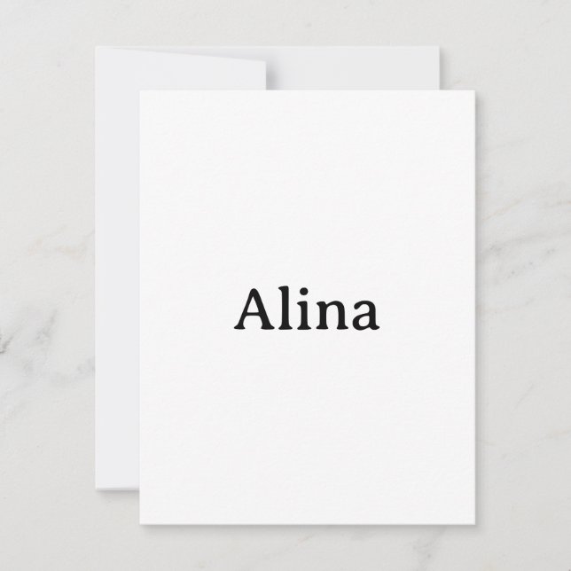 delete text add own design 4.25"x5.5" Squared Flat Thank You Card (Front)
