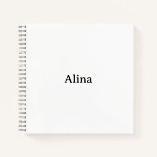delete text add own design 8.5"x8.5" Deluxe Spiral Notebook