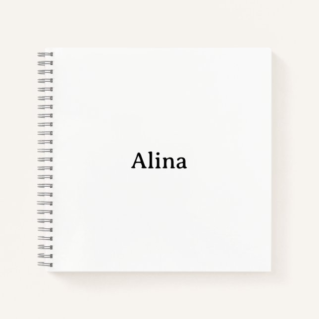 delete text add own design 8.5"x8.5" Deluxe Spiral Notebook (Front)