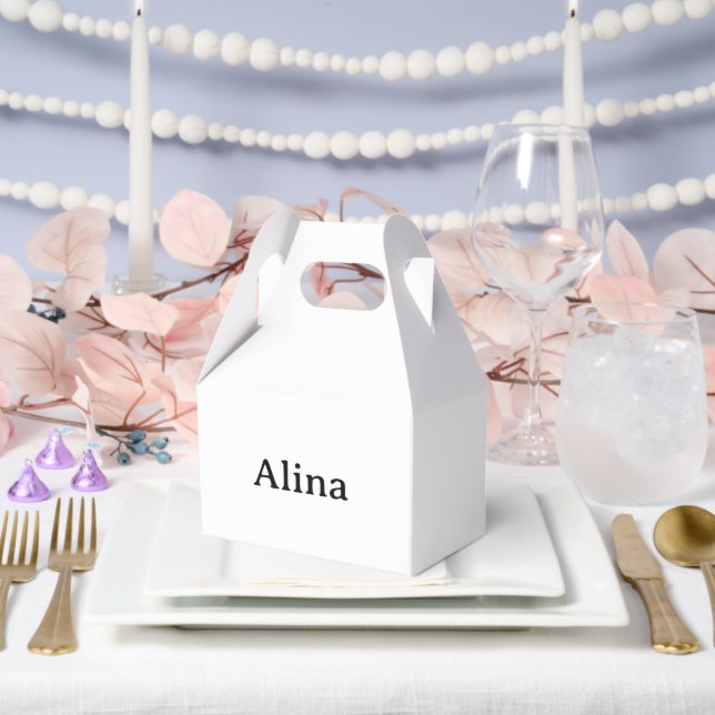delete text add own design Large 5" x 3" x 6.5" Favour Box (Wedding)
