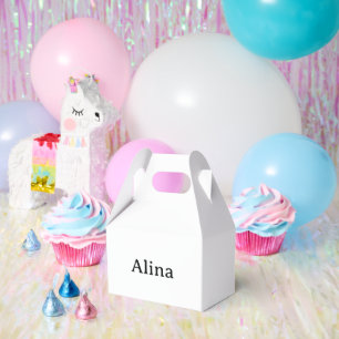 delete text add own design Medium 4.5"x2.75"x5.5" Favour Box