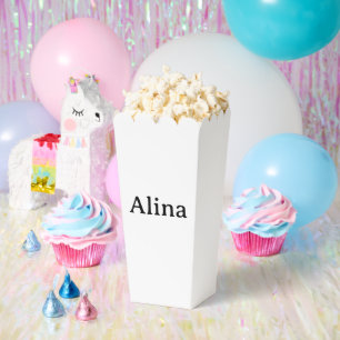 delete text add own design Popcorn 3.75"x3.5"x7.5" Favour Box
