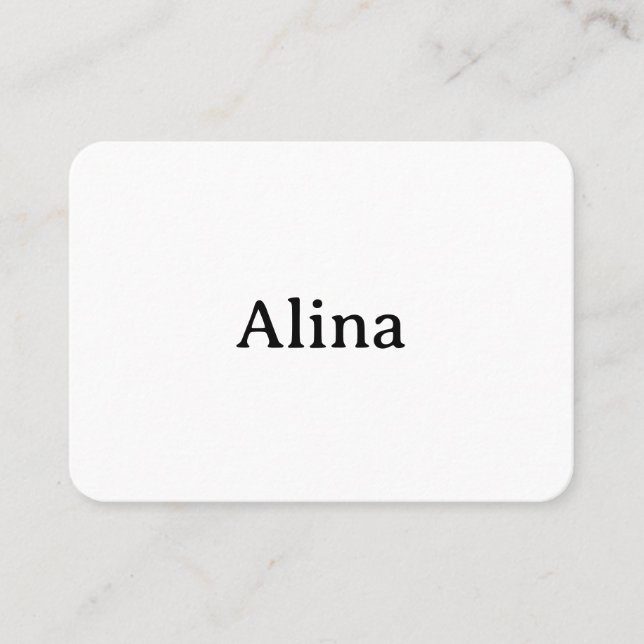 delete text add own design Rounded 3.5"x2.5" Flat Place Card (Front)