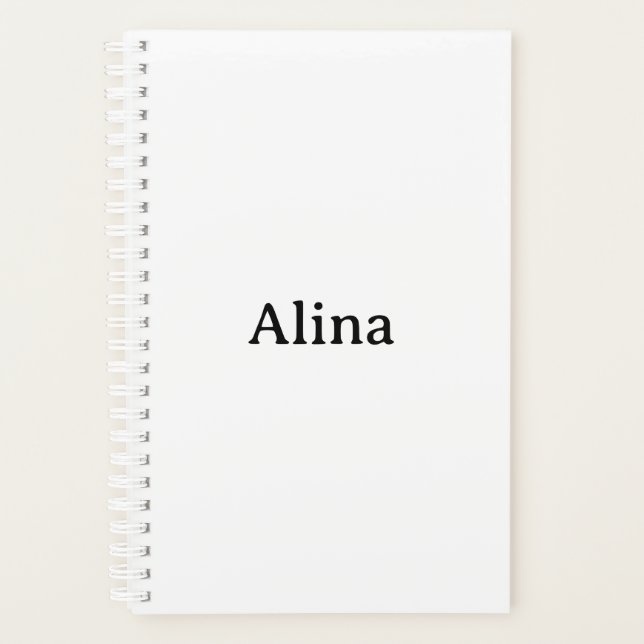 delete text add own design small 5.5" x 8.5" planner (Front)