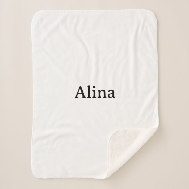 delete text add own design small sherpa blanket (Front)