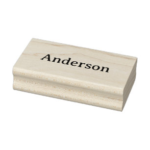 Delete Text Replace Own Design 1.5" x 3" Rubber Stamp