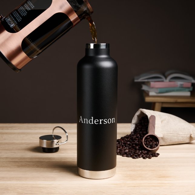 Delete Text Replace Own Design 32 oz Water Bottle (Coffee (Rotated))