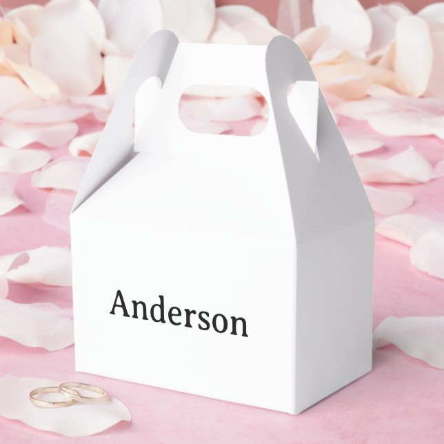 Delete Text & Replace Own Design 4" x 2.5" x 5" Favour Box (Wedding)