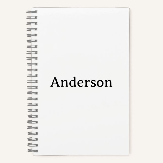 Delete Text & Replace Own Design 5.5"x8.5" Spiral  Notebook (Front)