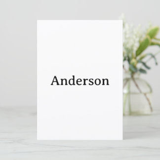 Delete Text Replace Own Design 5" x 7" Squared Thank You Card