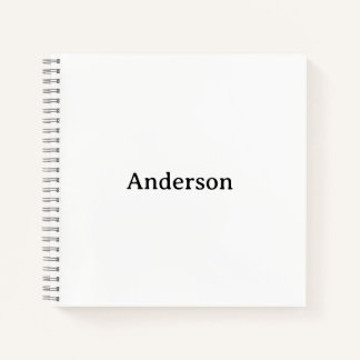 Delete Text & Replace Own Design 8.5"x8.5" Spiral Notebook