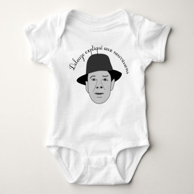 Deleuze expliqué aux nourrissons baby bodysuit (Front)