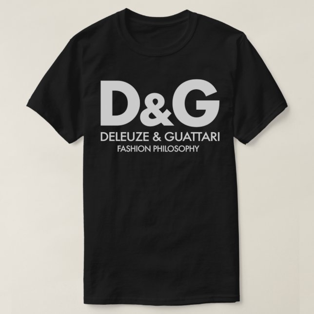 Deleuze Guattari Fashion Philosophy White Classic  T-Shirt (Design Front)