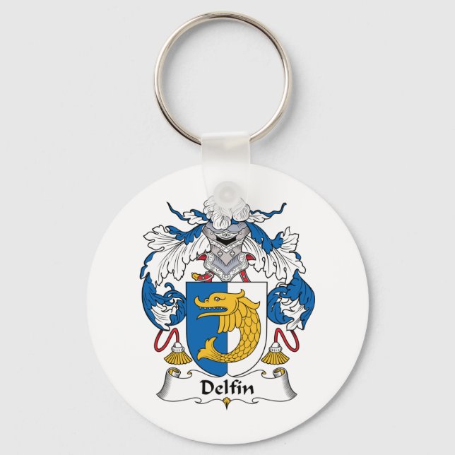Delfin Family Crest Key Ring (Front)