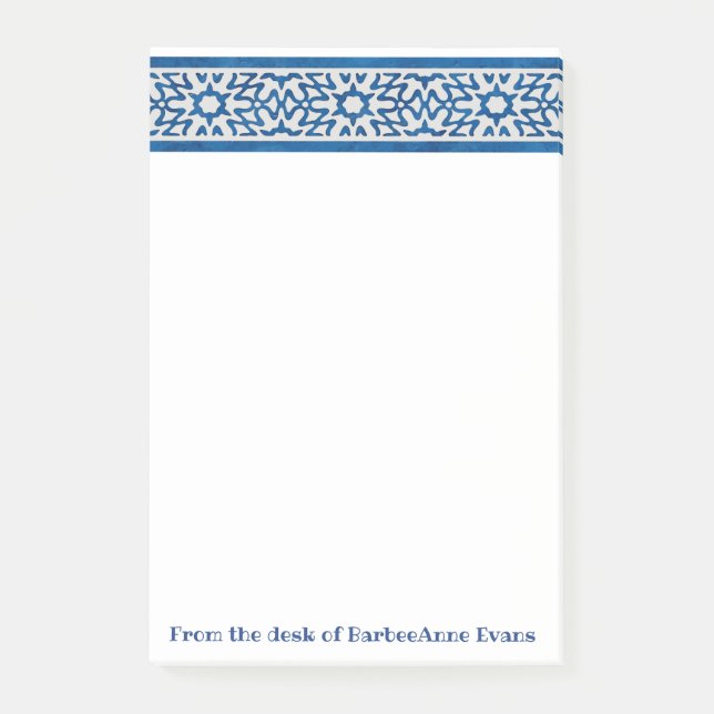 Delft Blue Border Post-it Notes (Front)