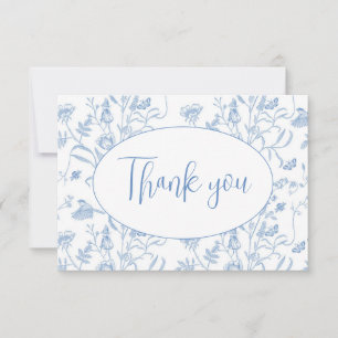 Delft Blue Chinoiserie Baby Shower Boy Thank You