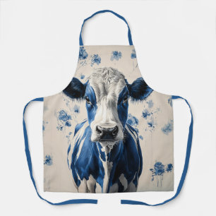 Delft Blue Cow – A Timeless Artistic Tribute Apron