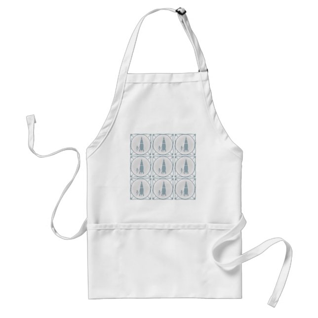 Delft blue effect Rocket scientist Standard Apron (Front)