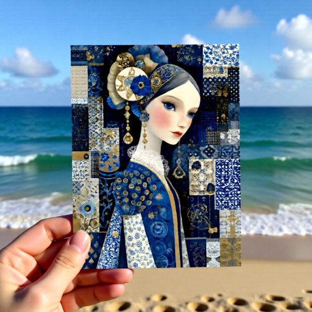Delft Blue Porcelain Beauty Postcard (Creator Uploaded)