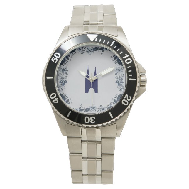 Delft blue tile Eastern Gate in Delft Watch (Front)