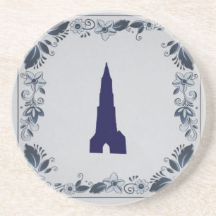 Delft blue tile New Church in Delft Coaster