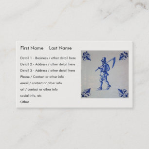 Delft Blue Tile - Template Business Card