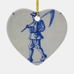 Delft Blue Tile - Template Ceramic Tree Decoration
