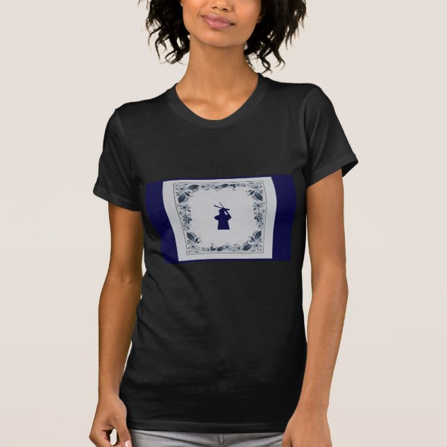 Delft blue tile windmill 'de Roos' in Delft T-Shirt (Front)