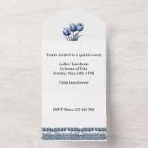 Delft Blue Tulip Ladies Luncheon All-In-One