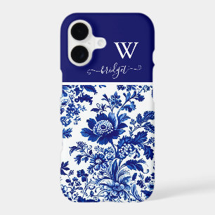 delft blue Vintage Modern Floral