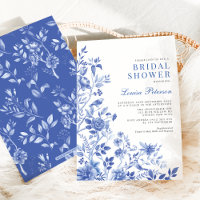 Delft Blue White Chinoiserie Floral Bridal Shower