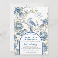 Delft Blue White Chinoiserie Porcelain Wedding