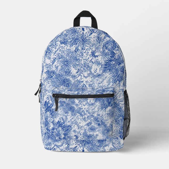 Delft Floral Tapestry - Backpack (Front)