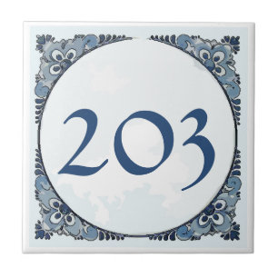 Delft look  Tile, House Numbers, change number Tile