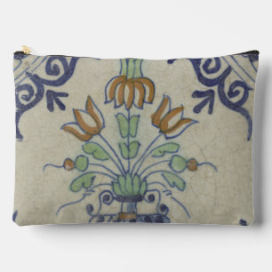 Delft Tile Antique Ceramic Flower Pot Accessory Pouch