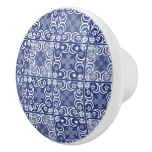 Delft tile ethnic national Dutch pattern   Ceramic Knob